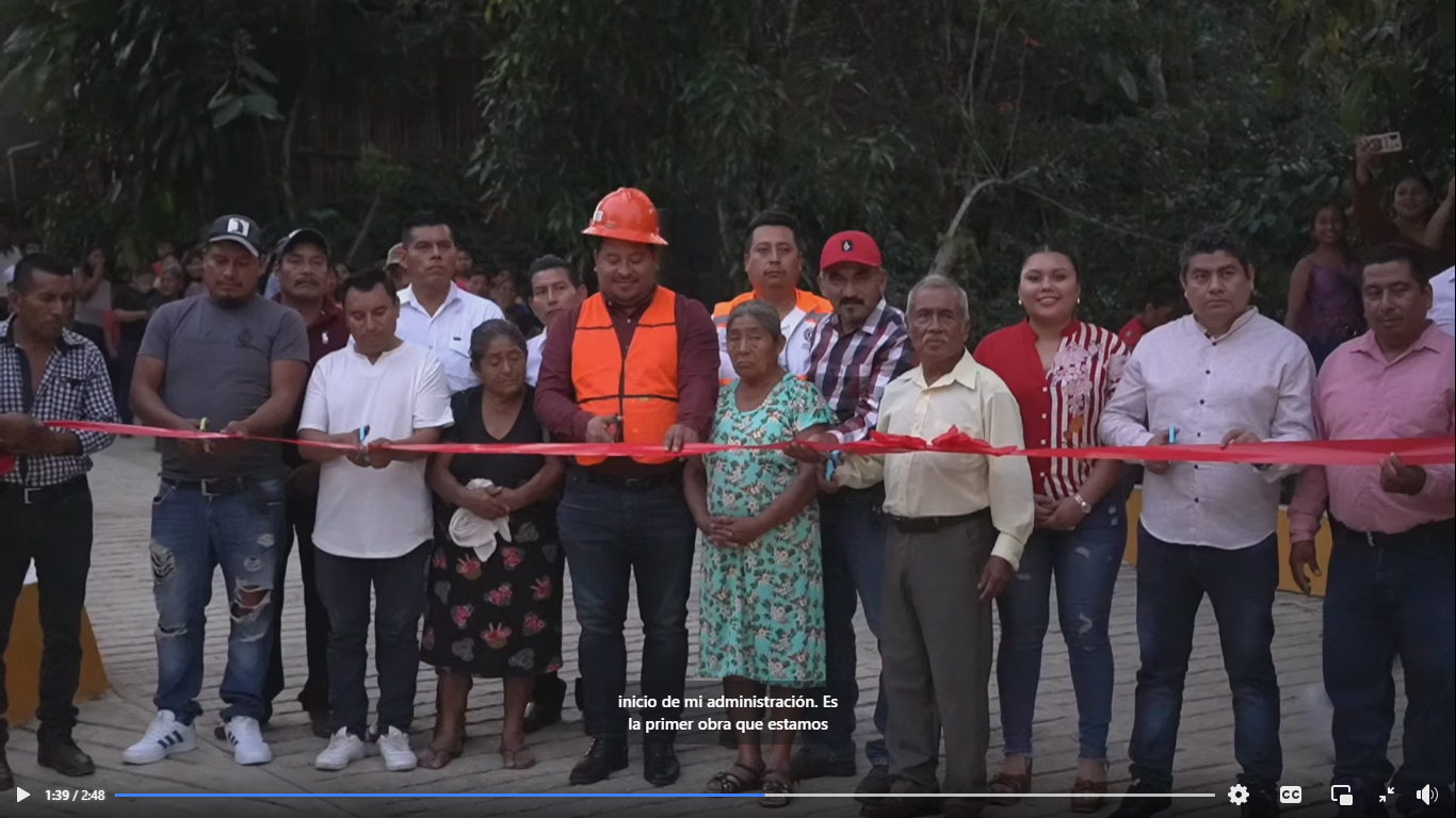 Inauguración de la obra de construcción de puente alcantarillado y muro de contención en el Barrio La Lomita